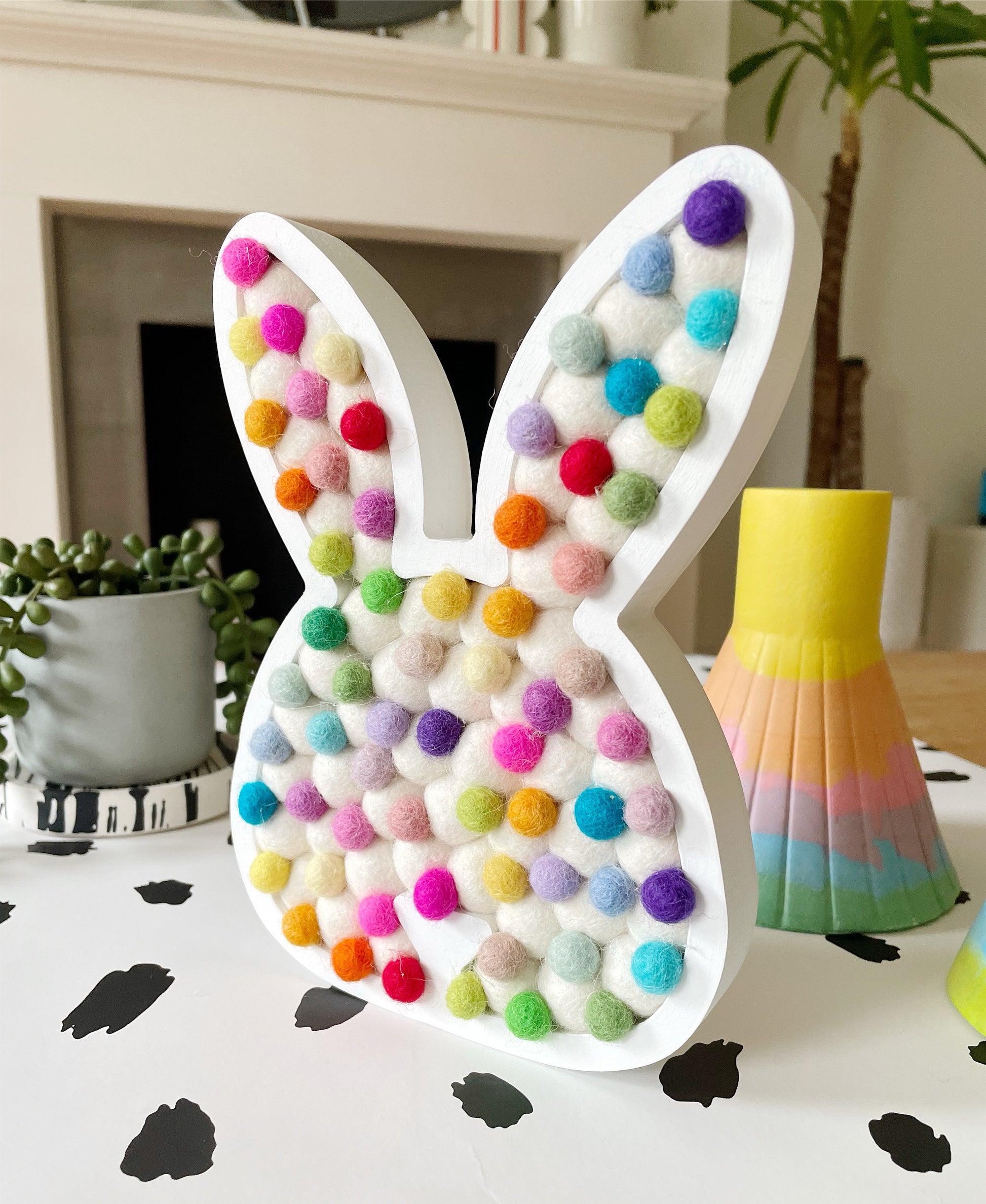 Easter Rainbow Pom Pom Bunny - Small