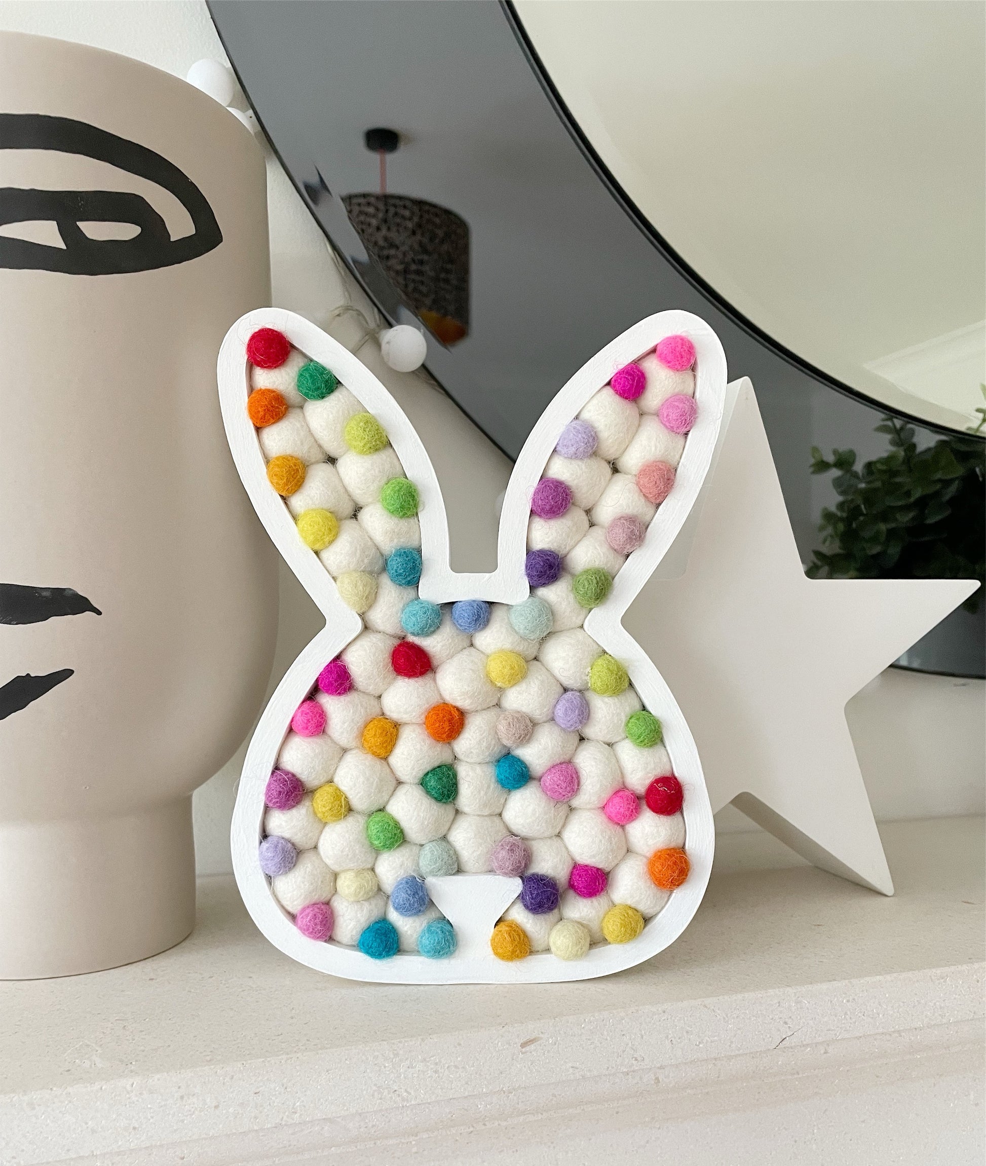 Easter Rainbow Pom Pom Bunny - Small